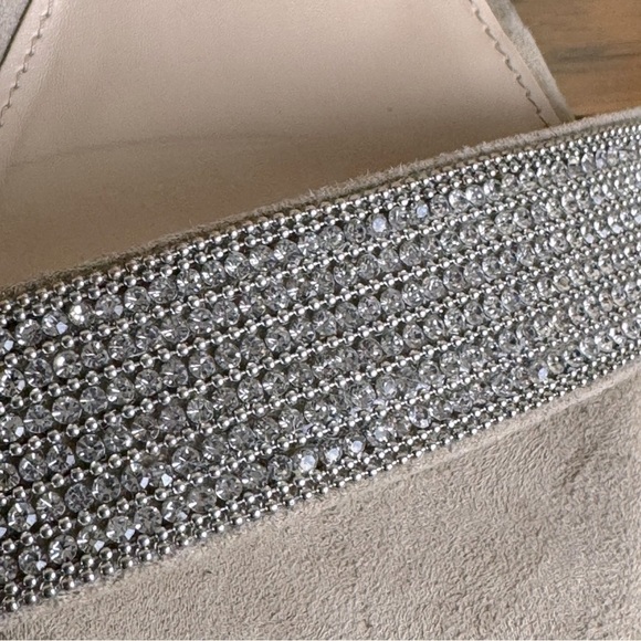 NEW Nina Eloise Ankle Strap Sandal - Alamo Tan Suede / Crystals - size 8.5 - Picture 11 of 14